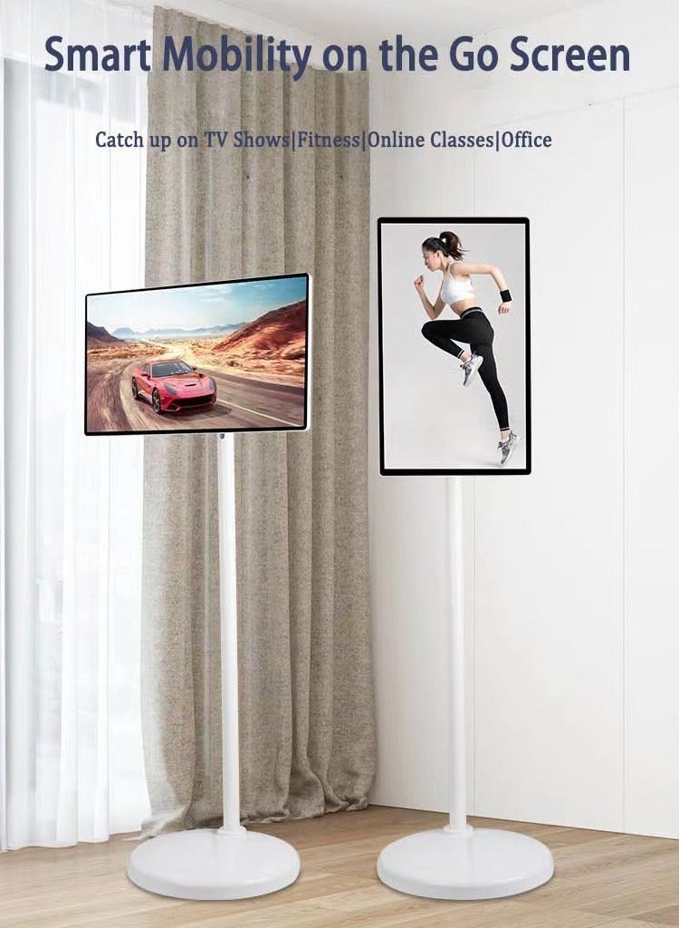 Crony TX24 24  Inch Portable Smart TV,  Touchscreen Android 12 Monitor on Wheels,  1080x1920 @60Hz,8GB+128GB, 10,000mAh Battery (5H Use) – Dual-Band Wi-Fi, 8MP Camera, Built-In Dual Speakers & Adjustable Stand (400mm/120mm),Rotatable Display for Home/Office/Outdoor - Image 4